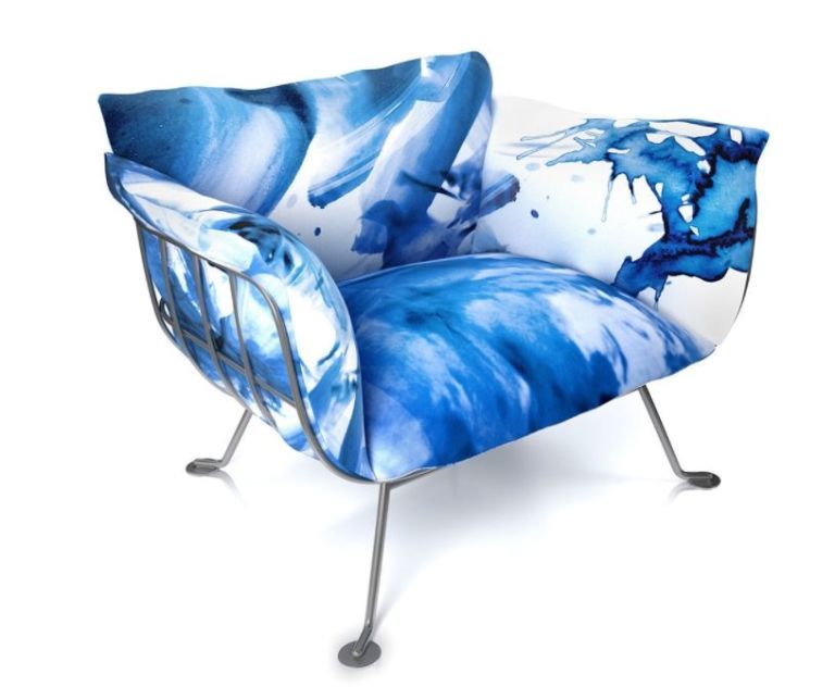 Furniture, Blue, Chair, Club chair, 