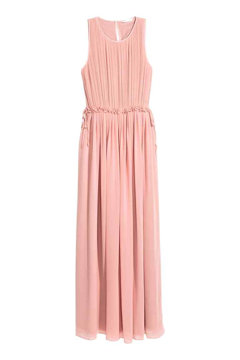 Clothing, Dress, Day dress, Pink, Cocktail dress, Shoulder, Neck, Peach, A-line, Gown, 