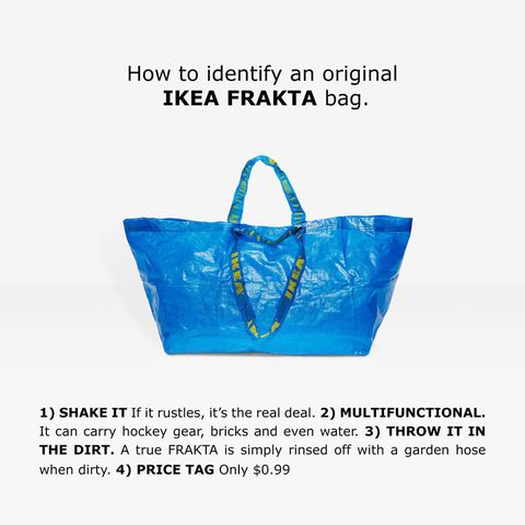 Descubrimiento dos semanas Seguro Esta es la respuesta de Ikea al diseño de Balenciaga (muy) inspirado en sus  bolsas