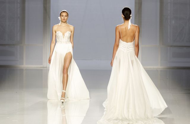 Gown, Fashion model, Clothing, Wedding dress, Dress, Fashion, Bridal clothing, Haute couture, Bridal party dress, Shoulder, 