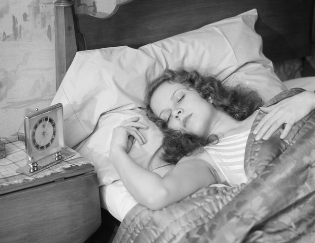 Photograph, Black-and-white, Sleep, Nap, Snapshot, Bedtime, Monochrome, Birth, Room, Bedding, 