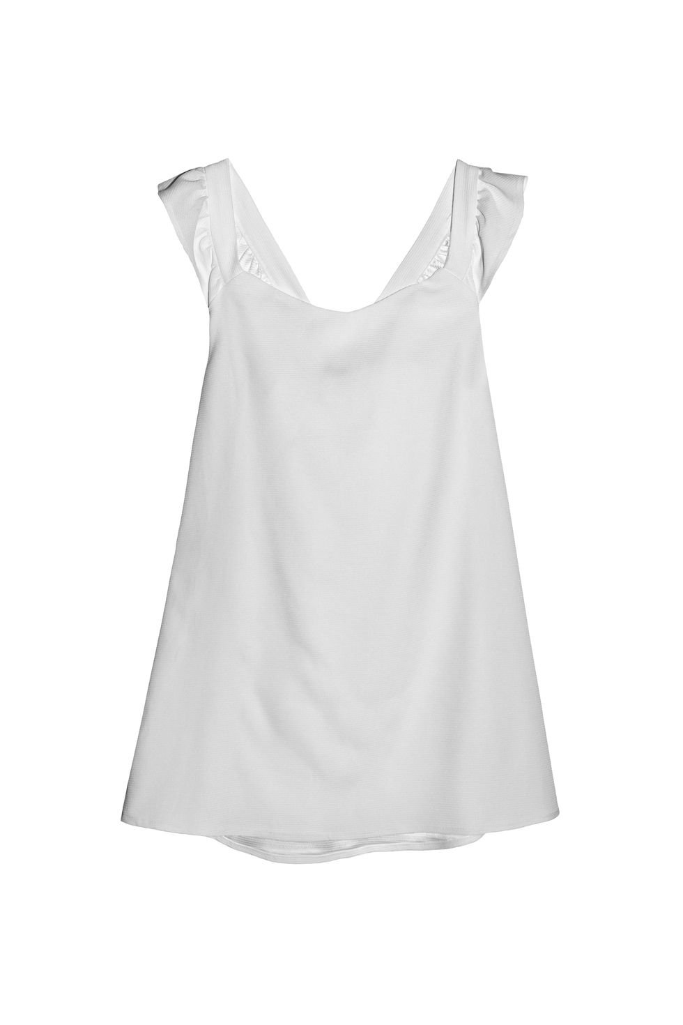 White, Clothing, camisoles, Blouse, Dress, Neck, Sleeveless shirt, Beige, Outerwear, Sleeve, 