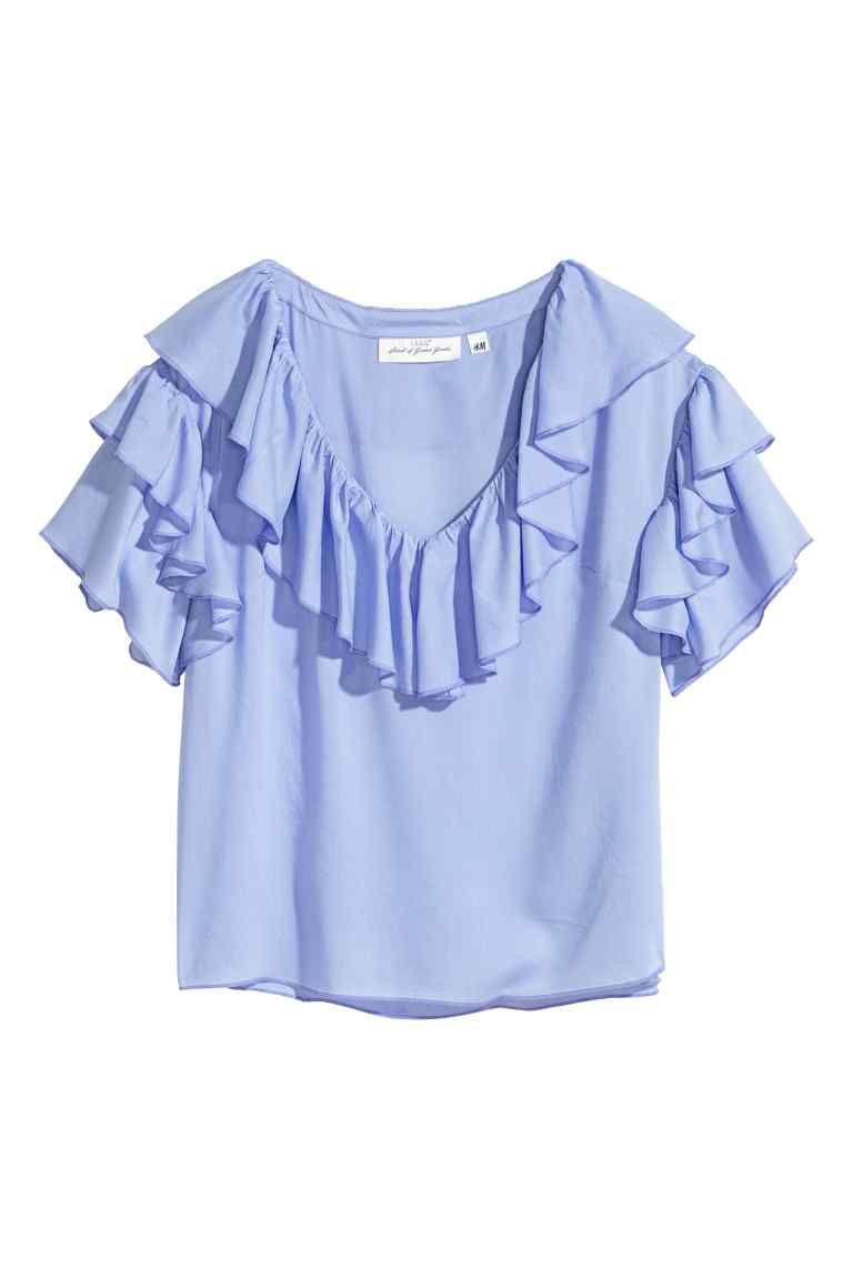 Clothing, Blue, White, Sleeve, T-shirt, Product, Blouse, Top, Shirt, Textile, 