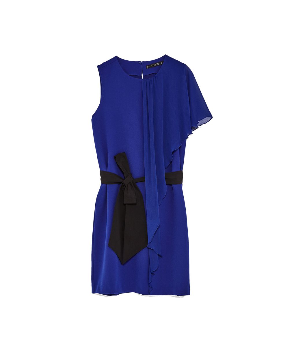 Cobalt blue, Clothing, Blue, Electric blue, Dress, Sleeve, Violet, One-piece garment, Cocktail dress, Day dress, 