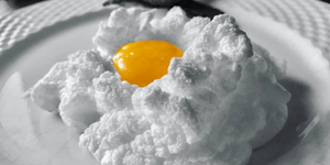 Food, Dish, Ingredient, Egg white, Cuisine, Fried egg, Egg, Poached egg, Egg yolk, Breakfast, 