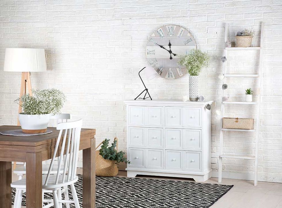White, Furniture, Room, Wall, Interior design, Product, Chest of drawers, Table, Floor, Shelf, 