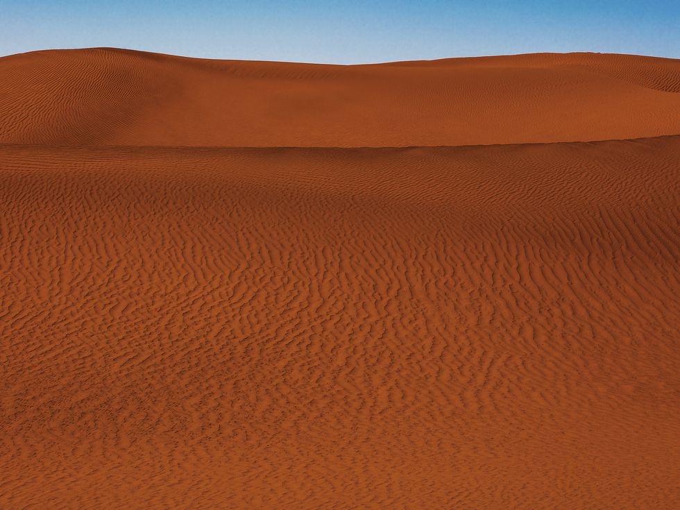 Desert, Sand, Erg, Aeolian landform, Natural environment, Dune, Singing sand, Sahara, Brown, Orange, 