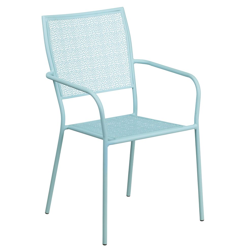 Chair, Furniture, Turquoise, Outdoor furniture, Material property, Armrest, Auto part, Plastic, 