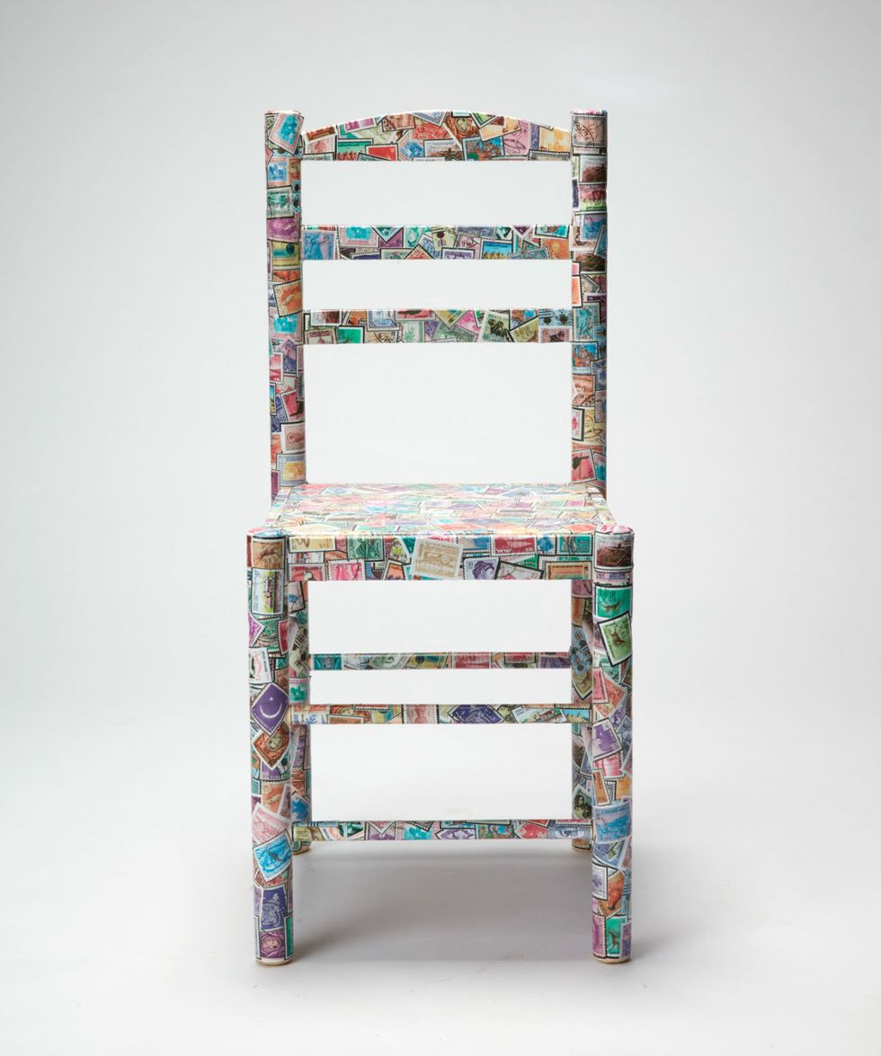 Furniture, Chair, Table, Pattern, Turquoise, Art, 