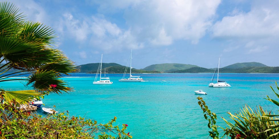 Body of water, Sea, Sky, Caribbean, Boat, Tropics, Coastal and oceanic landforms, Bay, Ocean, Coast, 