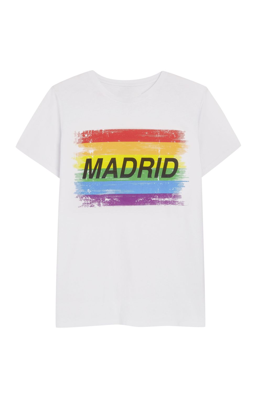 T-shirt, White, Clothing, Product, Top, Text, Yellow, Sleeve, Font, Active shirt, 