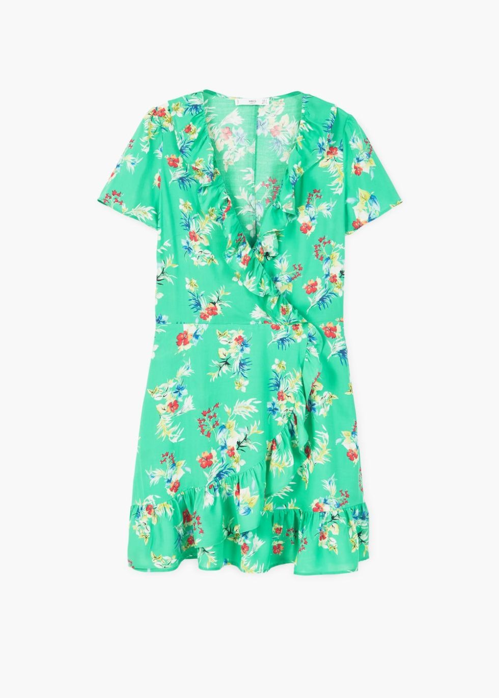 Clothing, Green, Sleeve, Product, Dress, Day dress, Font, Pattern, Plant, Pattern, 