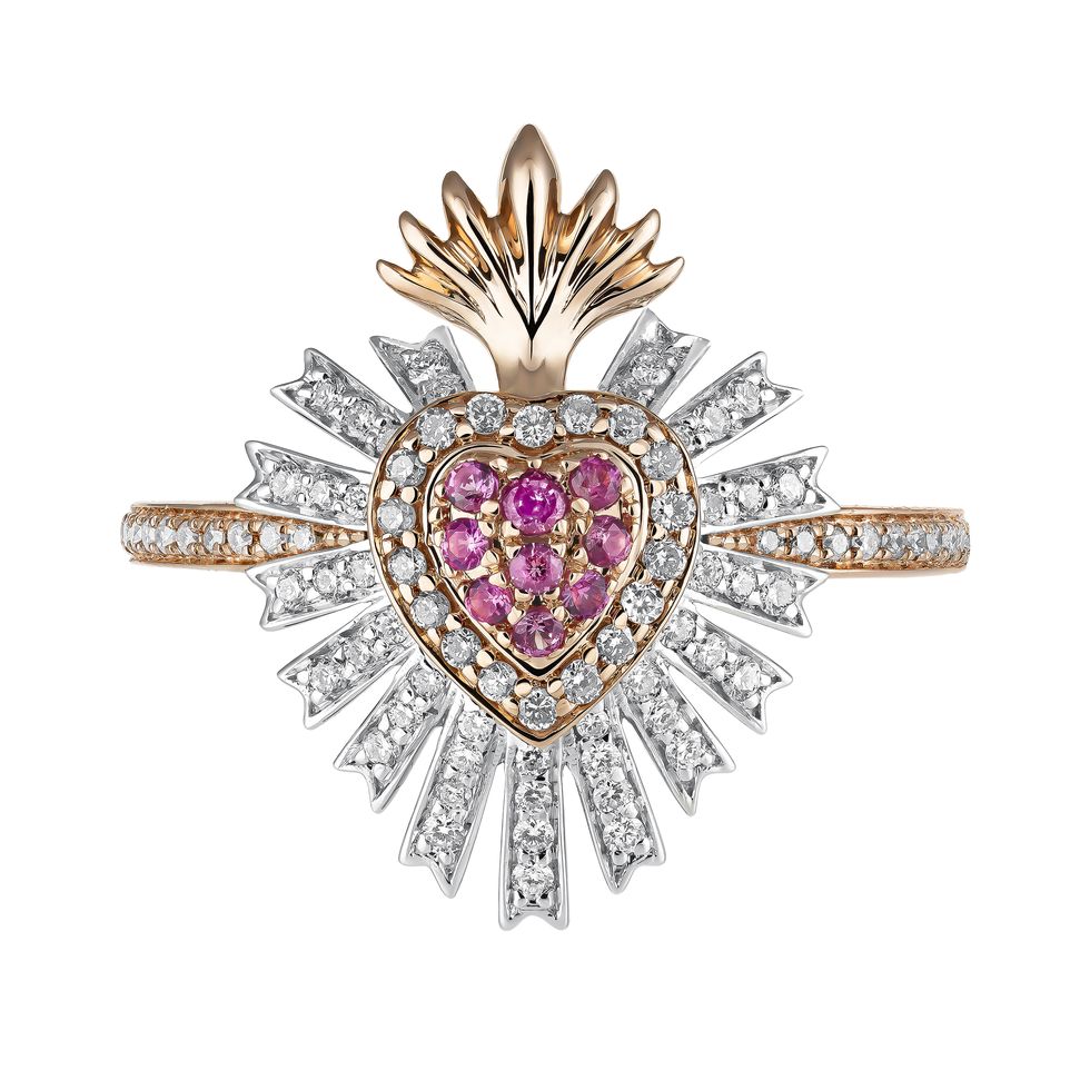 Pattern, Art, Body jewelry, Gemstone, Brooch, Symmetry, Illustration, Silver, Engagement ring, Amethyst, 