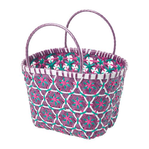 Storage basket, Basket, Pink, Violet, Magenta, Bicycle basket, Home accessories, Bag, Fashion accessory, Bicycle accessory, 