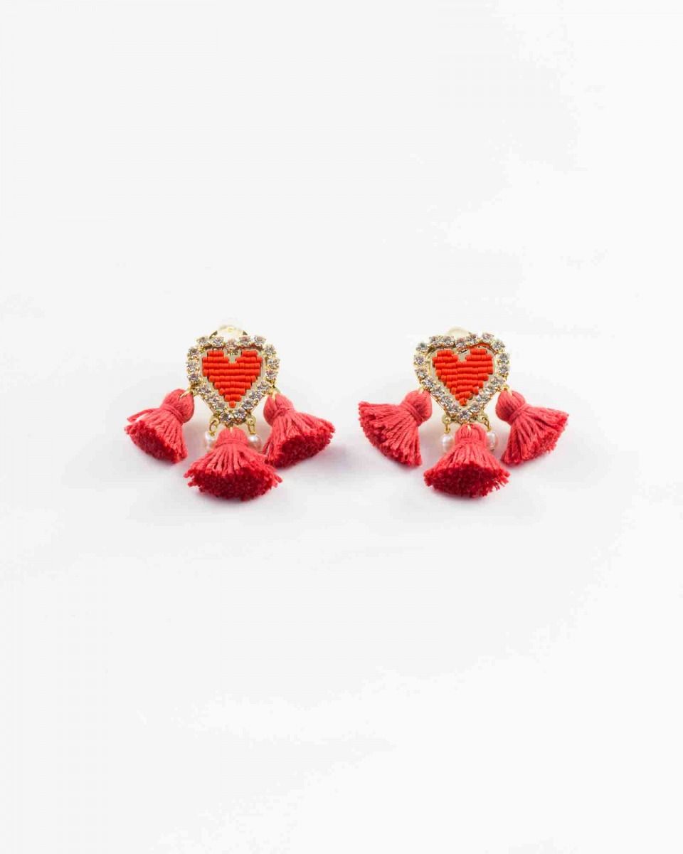 Earrings, Red, Jewellery, Fashion accessory, Pink, Gemstone, Ruby, 