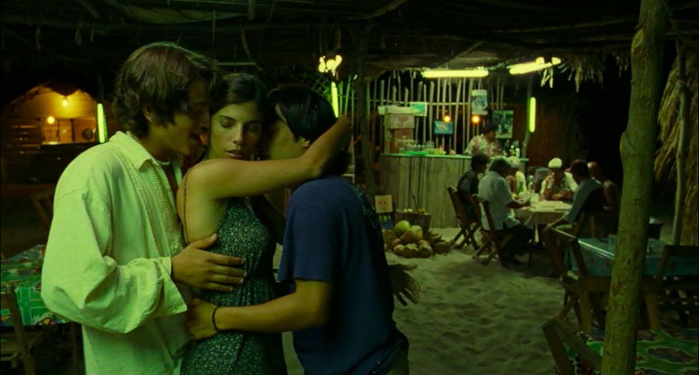 <p>Tenoch and Julio (Diego Luna and Gael Garcia Bernal, in their breakthrough roles) are a couple of horned-up Mexico city teenagers who take a spur-of-the-moment road trip with Luisa, the wife of Tenoch's lothario cousin. On the way, the young men must face the facts about their friendship as they embark upon adulthood—and deal with their feelings toward Luisa, who brings them closer together than they ever expected. <strong data-redactor-tag="strong" data-verified="redactor">Rent/buy on <a href="https://www.amazon.com/gp/product/B0057ASPP0/" target="_blank" data-tracking-id="recirc-text-link">Amazon</a>.</strong><span class="redactor-invisible-space" data-verified="redactor" data-redactor-tag="span" data-redactor-class="redactor-invisible-space"><strong data-redactor-tag="strong" data-verified="redactor"></strong></span></p>