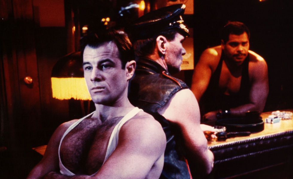 <p>Brad Davis plays the titular character in Rainer Werner Fassbinder's final film, a divisive adaptation of a Jean Genet novel. The sailor Querelle, while on leave in Brest, discovers a brothel where the owner, Nono, has a fondness for gambling. A&nbsp;roll of the dice earns Querelle either a night with Nono's wife, Lysiane—or Nono himself.<span class="redactor-invisible-space" data-verified="redactor" data-redactor-tag="span" data-redactor-class="redactor-invisible-space"></span></p>