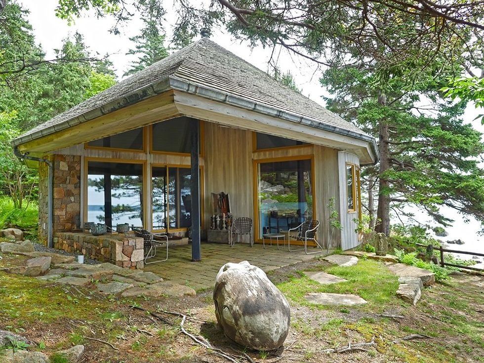 Cottage, Property, House, Building, Hut, Log cabin, Tree, Shack, Home, Roof, 