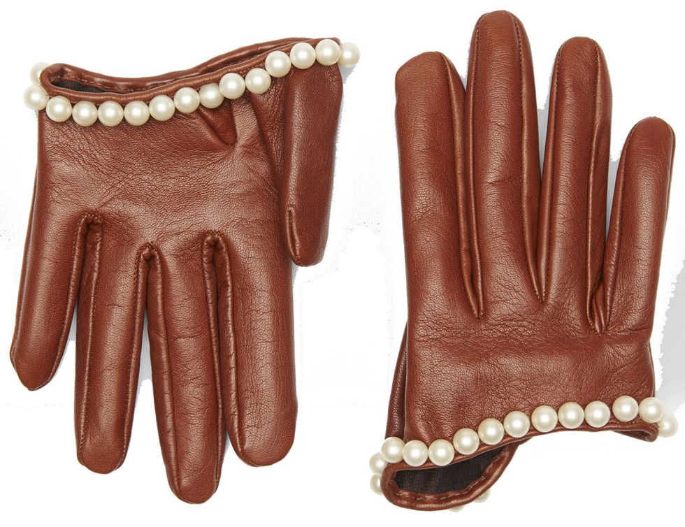 Glove, Safety glove, Personal protective equipment, Brown, Fashion accessory, Leather, Hand, Finger, 