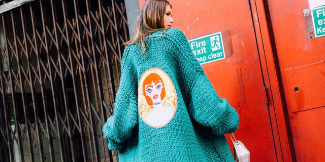 Clothing, Turquoise, Sweater, Blue, Green, Orange, Outerwear, Teal, Street fashion, Wool, 