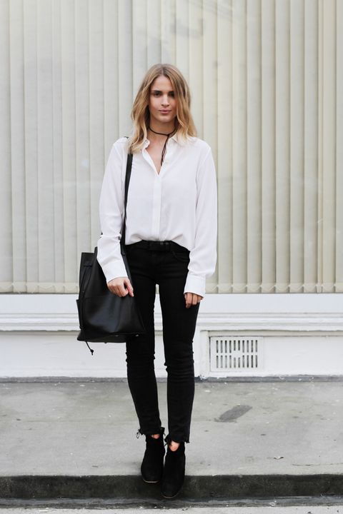 Introducir 98+ imagen outfit pantalon negro y camisa blanca mujer