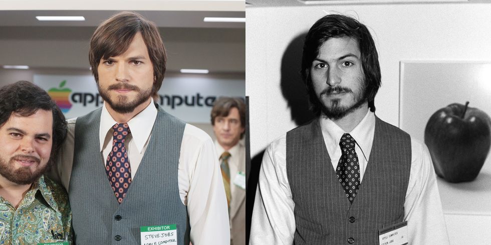 <p>Kutcher is the ultimate doppelgänger portraying former Apple CEO Steve Jobs in the 2013 film&nbsp;<em data-redactor-tag="em">Jobs. </em><span class="redactor-invisible-space" data-verified="redactor" data-redactor-tag="span" data-redactor-class="redactor-invisible-space"></span></p>