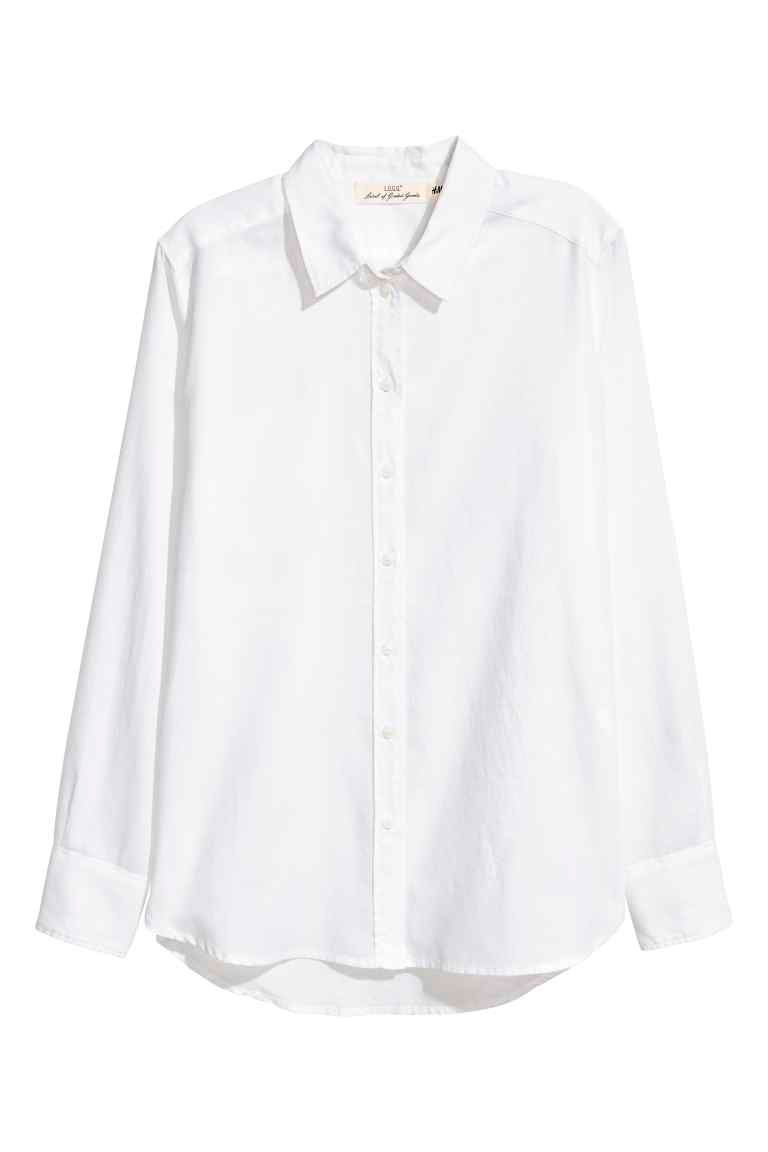 Clothing, White, Collar, Sleeve, Shirt, Blouse, Outerwear, Button, Top, Neck, 