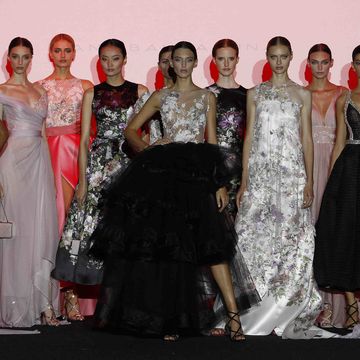 Fashion, Fashion model, Clothing, Dress, Haute couture, Fashion design, Gown, Event, Formal wear, Runway, 