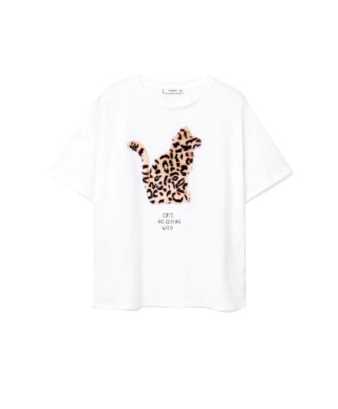 T-shirt, White, Clothing, Product, Sleeve, Top, Active shirt, Font, Cheetah, Jaguar, 