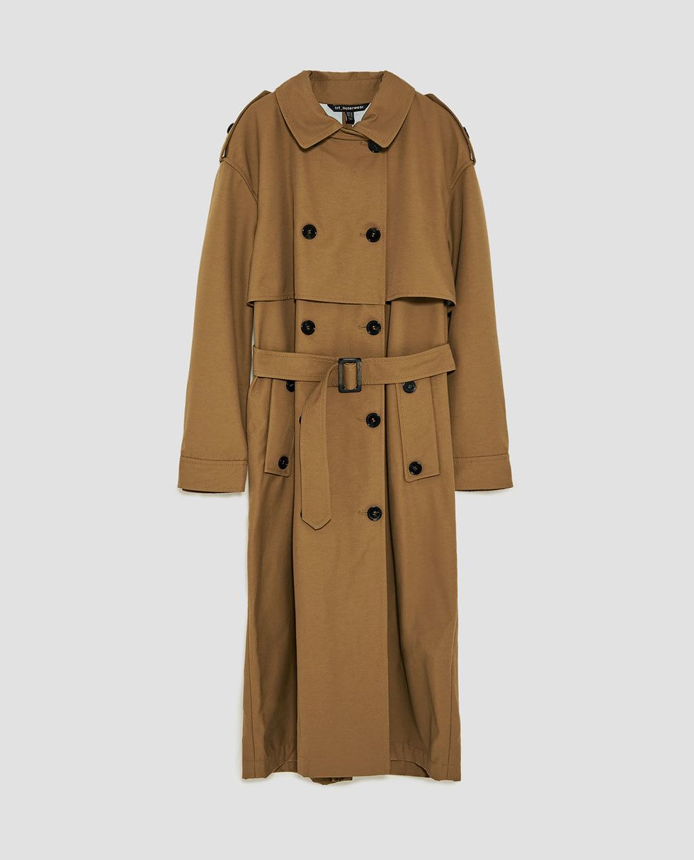 Clothing, Trench coat, Coat, Outerwear, Overcoat, Robe, Sleeve, Duster, Beige, 