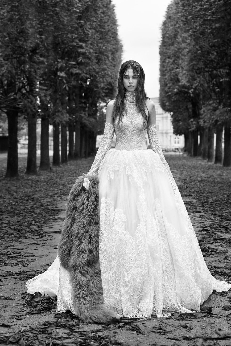 Gown, Wedding dress, Dress, Photograph, White, Bride, Clothing, Bridal clothing, Bridal accessory, Bridal party dress, 