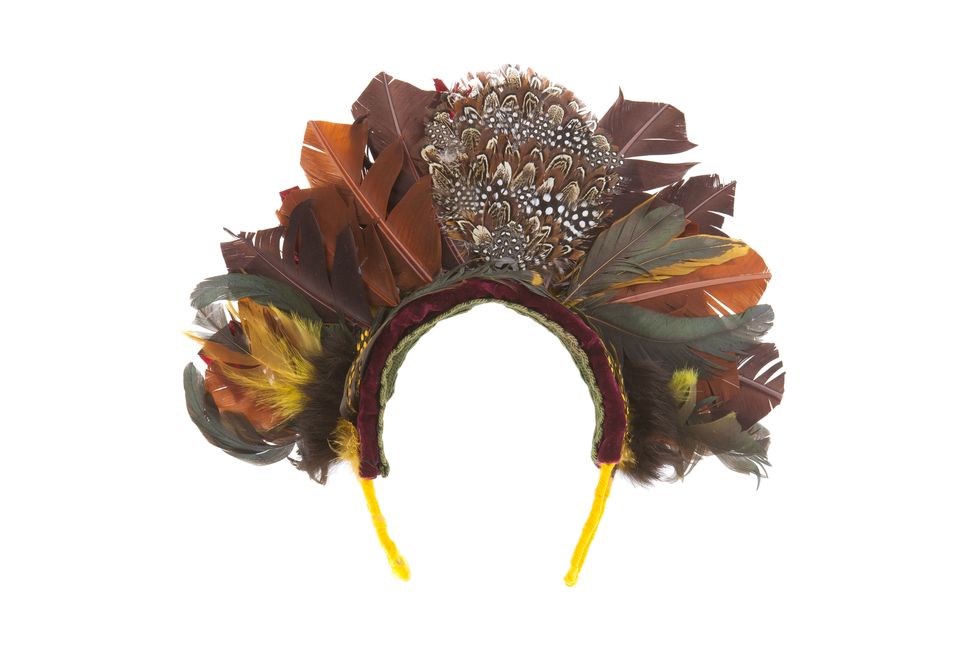 Headpiece, Hair accessory, Leaf, Headgear, Fashion accessory, Feather, Mask, Headband, Crown, Costume, 