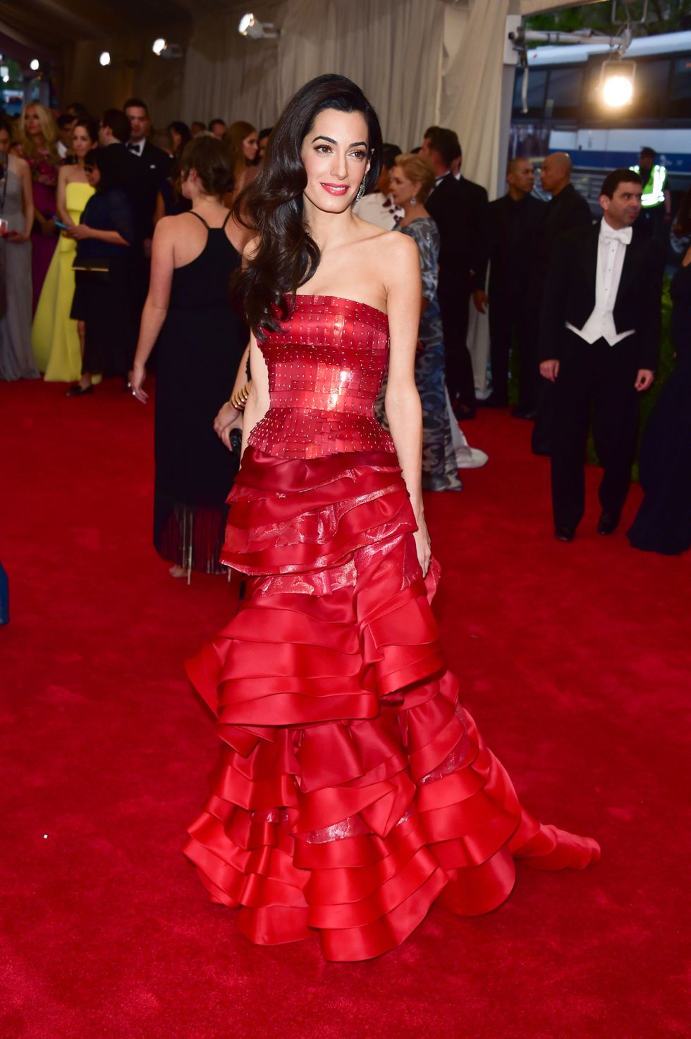 NEW YORK, NY - MAY 04:  Amal Clooney attends the 'China: Through The Looking Glass' Costume Institute Benefit Gala at Metropolitan Museum of Art on May 4, 2015 in New York City.  (Photo by George Pimentel/WireImage)