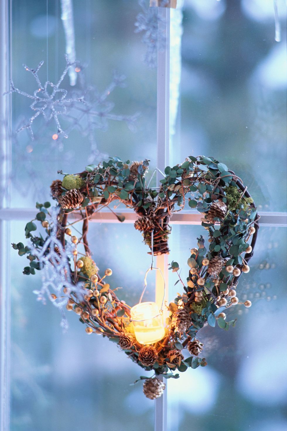 Heart, Christmas ornament, Christmas decoration, Twig, Branch, Winter, Ornament, Plant, Interior design, Love, 