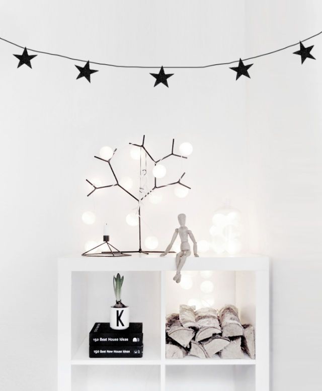 Branch, Product, Wall, Twig, Black-and-white, Room, Interior design, Tree, Font, Banner, 