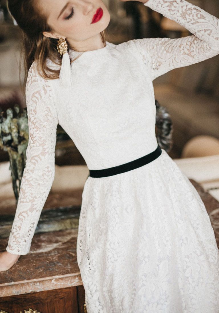 White, Clothing, Dress, Shoulder, Lace, Neck, Sleeve, Fashion, Lip, Joint, 