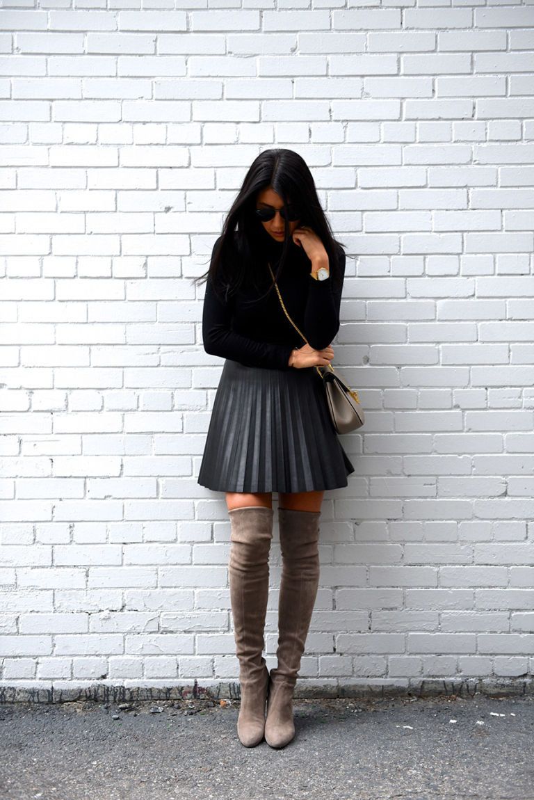 COS Minifalda negro look casual Moda Faldas Minifaldas 