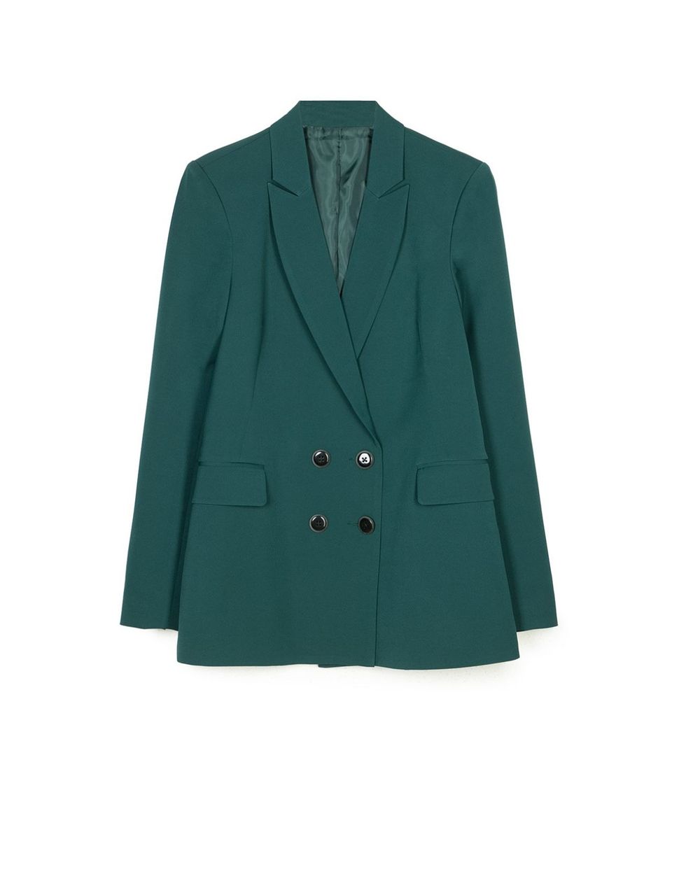 Clothing, Outerwear, Blazer, Jacket, Green, Suit, Button, Turquoise, Sleeve, Formal wear, 
