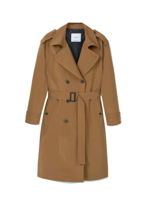 Clothing, Trench coat, Coat, Outerwear, Overcoat, Beige, Sleeve, Khaki, Duster, Jacket, 