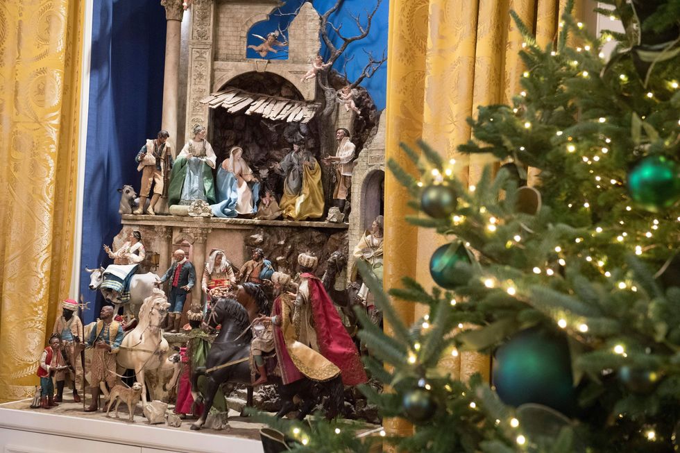 Christmas, Christmas ornament, Christmas decoration, Christmas tree, Nativity scene, Christmas eve, Tree, Interior design, Tradition, Event, 
