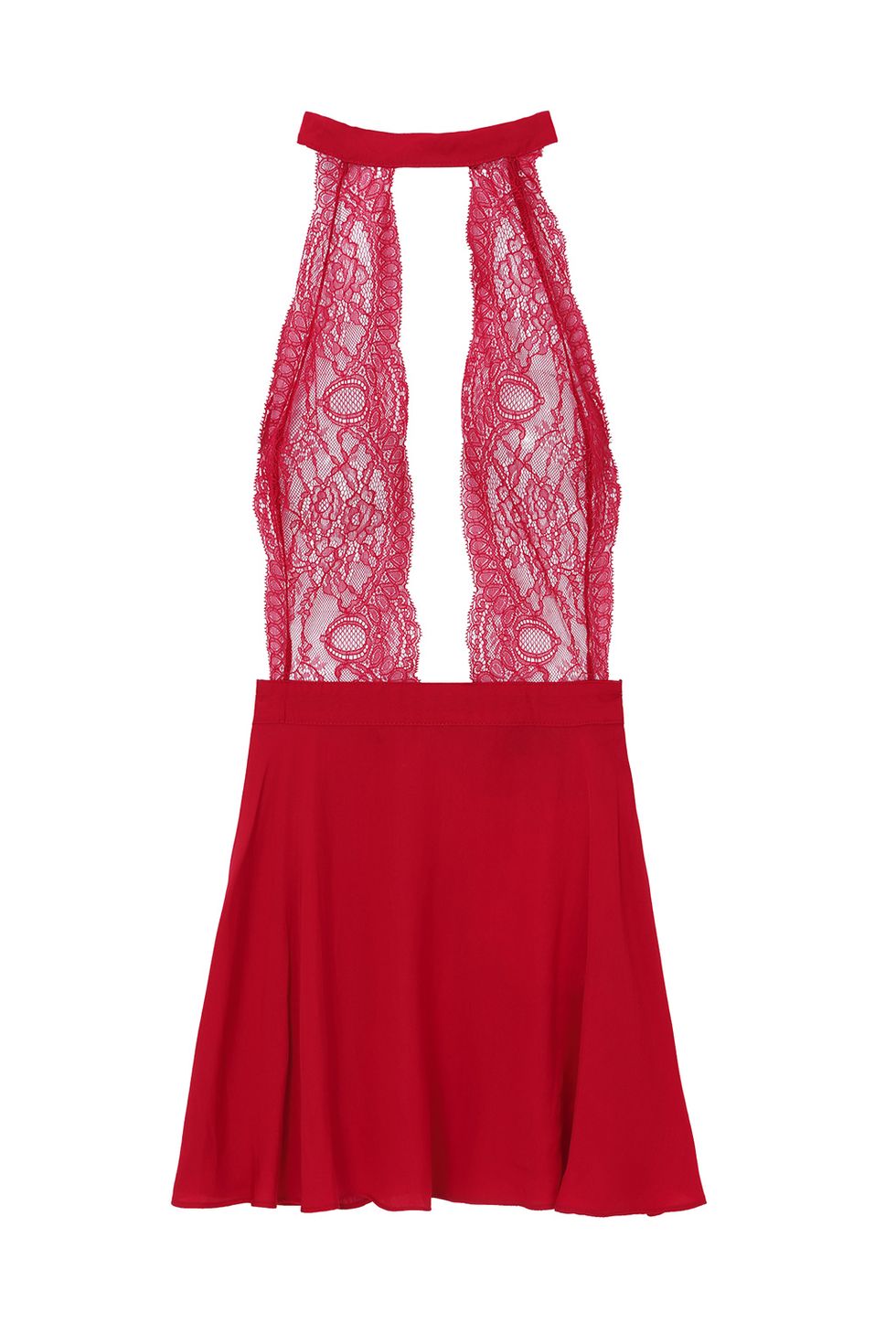 Clothing, Red, Pink, A-line, Dress, Waist, Magenta, Shorts, Lace, 