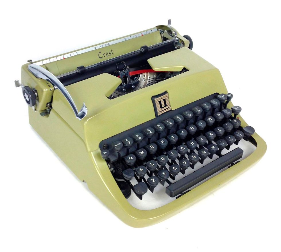 Typewriter, Office equipment, Office supplies, Space bar, Font, Technology, 