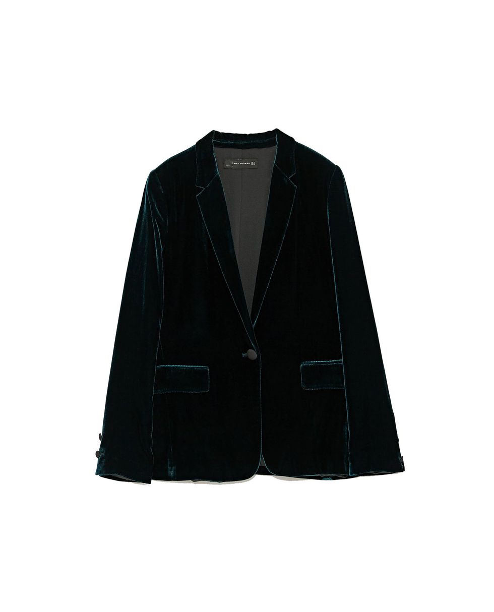 Clothing, Outerwear, Black, Blazer, Jacket, Sleeve, Velvet, Leather, Coat, Collar, 