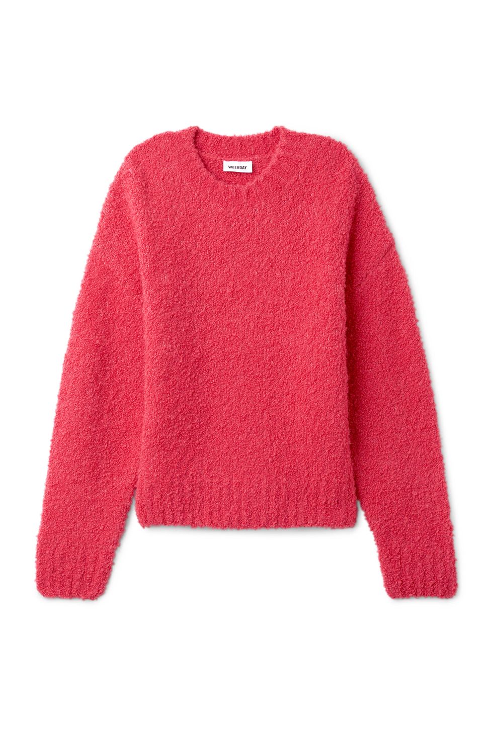 Clothing, Sleeve, Pink, Outerwear, Red, Sweater, Jersey, Top, Magenta, Neck, 
