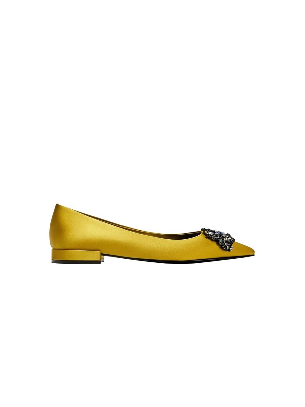 Footwear, Yellow, Shoe, Ballet flat, Court shoe, Beige, Leather, 