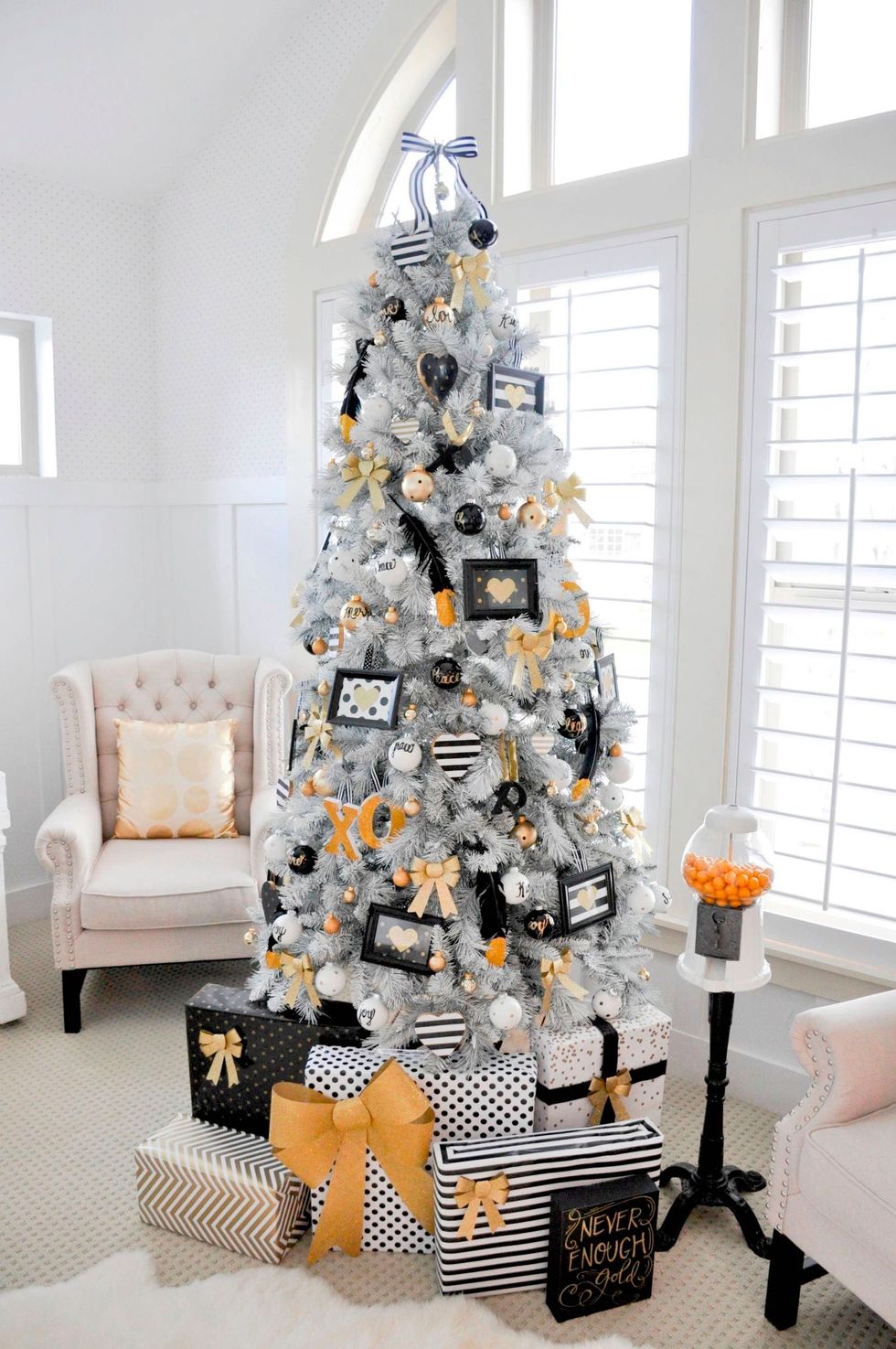 15 (encantadoras) ideas para decorar el árbol de Navidad