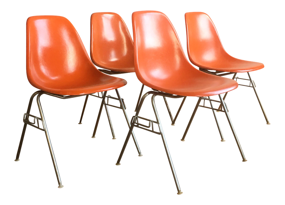 Chair, Furniture, Orange, Material property, Plastic, Leather, 