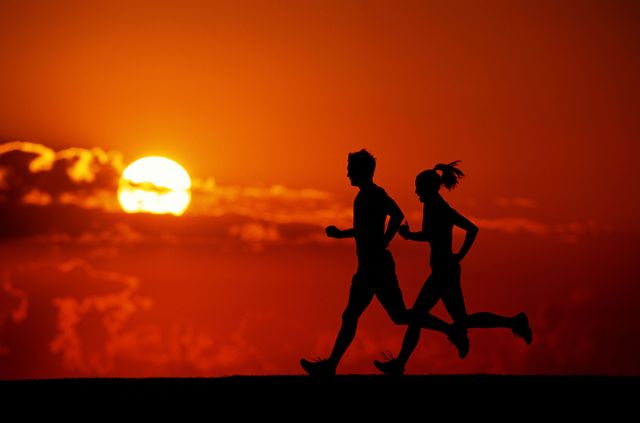 People in nature, Silhouette, Sky, Backlighting, Sunset, Heat, Sunrise, Photography, Evening, Happy, 