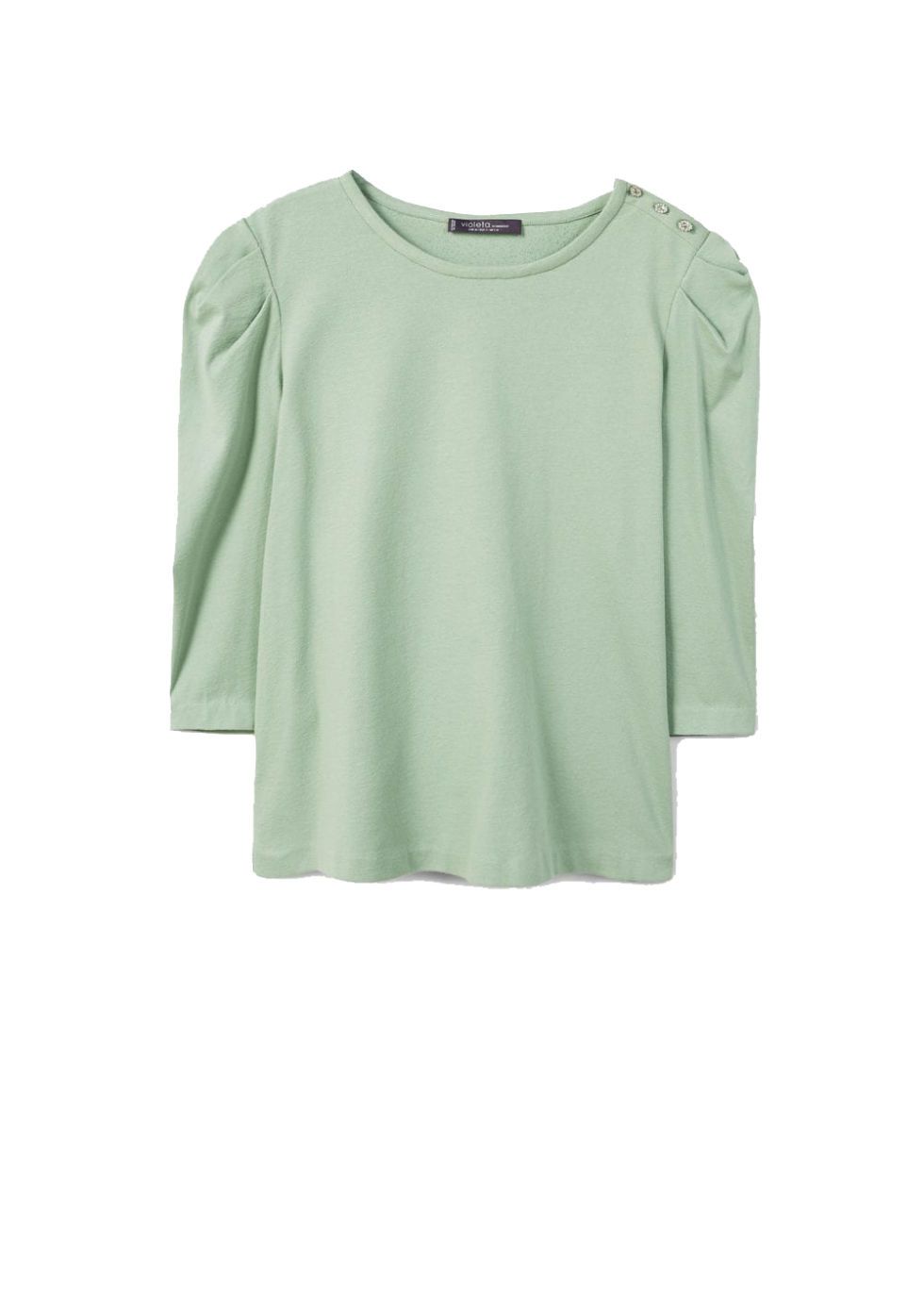 Clothing, T-shirt, White, Green, Sleeve, Blouse, Top, Outerwear, Neck, Jersey, 