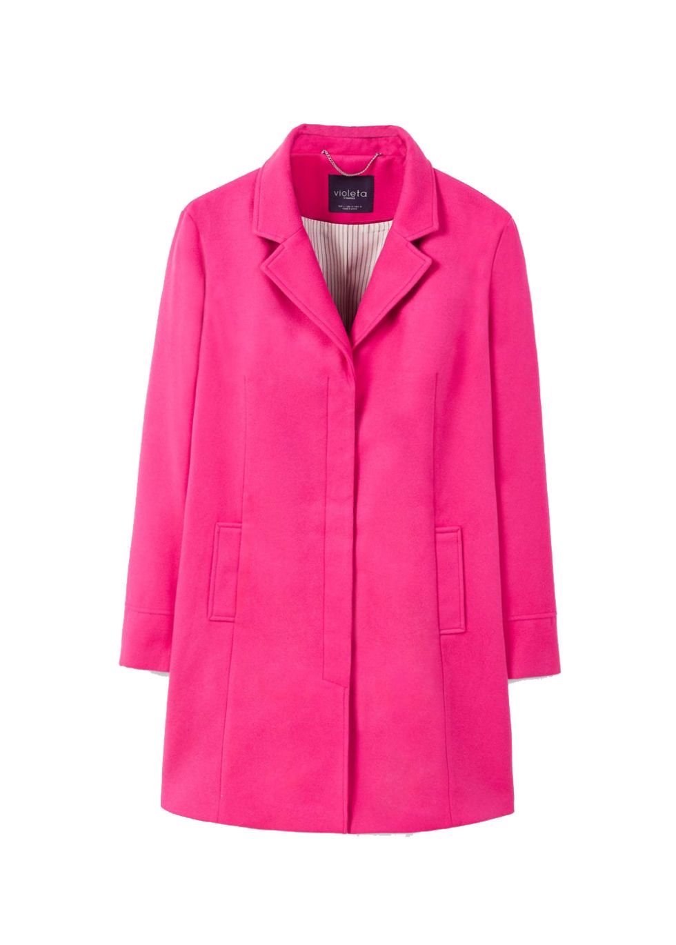 Clothing, Outerwear, Pink, Coat, Sleeve, Magenta, Trench coat, Jacket, Collar, Overcoat, 
